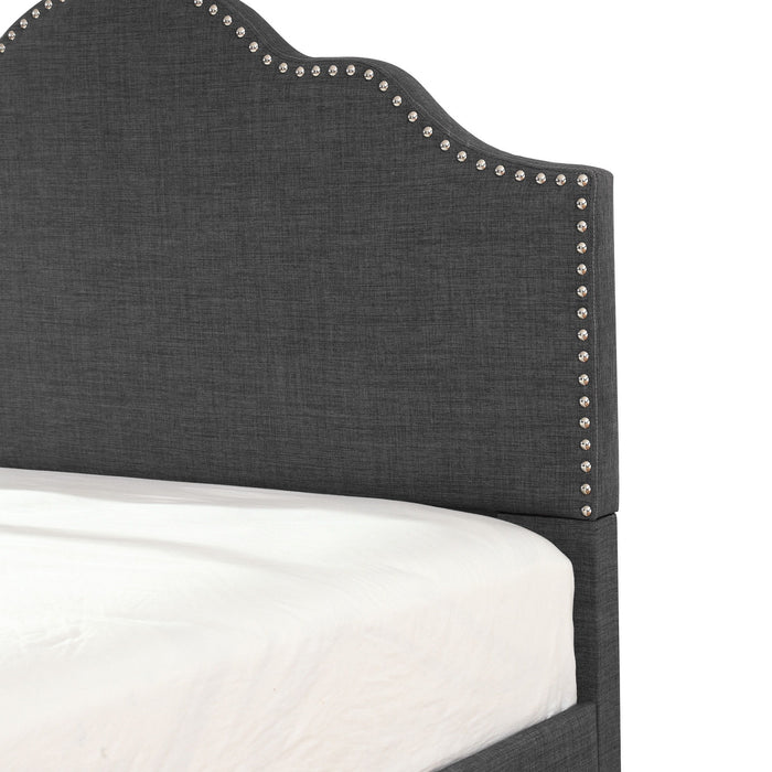 Madison - Upholstered King Bed - Charcoal Gray