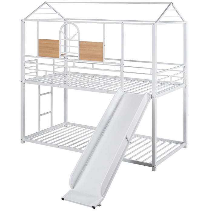Metal Bunk Bed, Metal Housebed With Slide