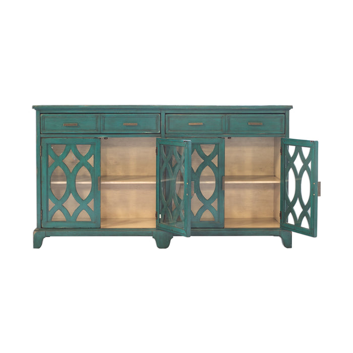 Oksana - Wooden Credenza - Green