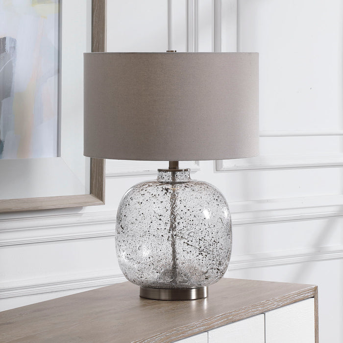 Storm - Glass Table Lamp - Pearl Silver