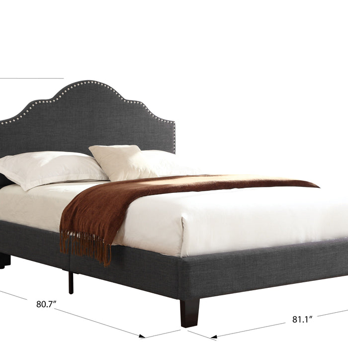 Madison - Upholstered King Bed - Charcoal Gray