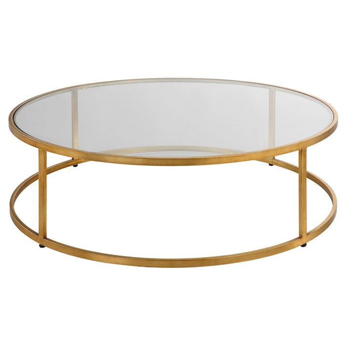 Radius - Modern Circular Coffee Table - Gold