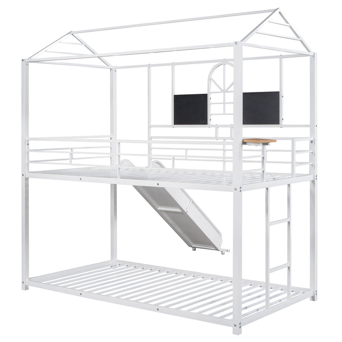 Metal Bunk Bed, Metal Housebed With Slide