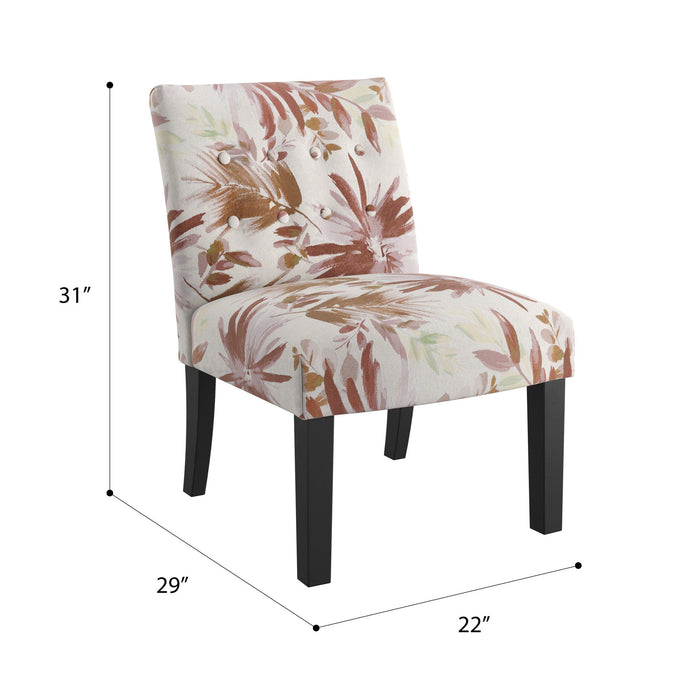 Vera - Accent Chair - Crimson Floral