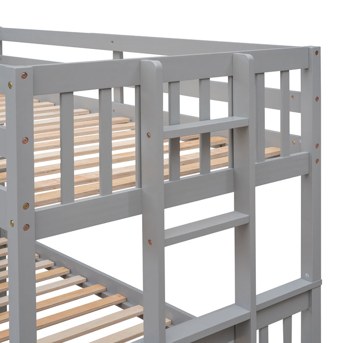 Bunk Bed With Twin Size Trundle And Drawers