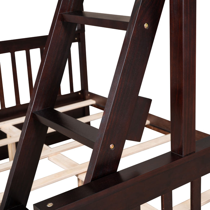 Bunk Bed With Ladders And 2 Storage Drawers