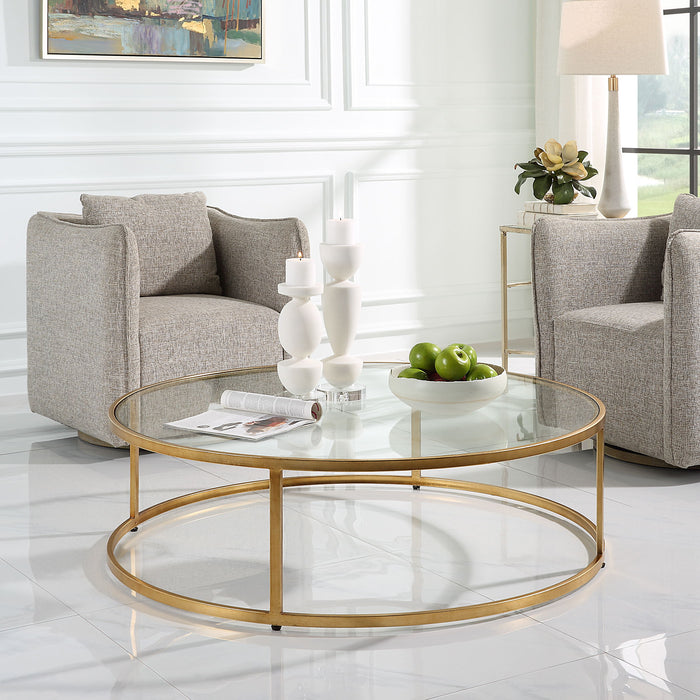 Radius - Modern Circular Coffee Table - Gold