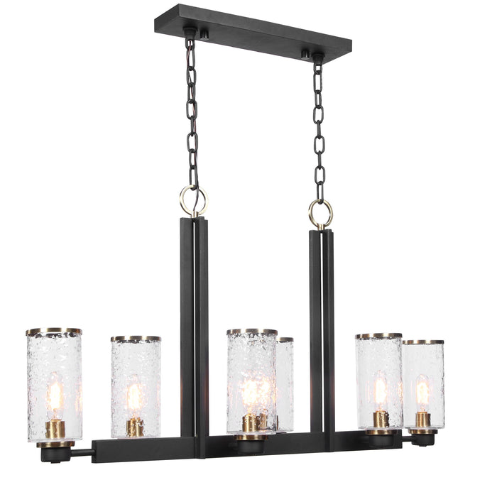 Jarsdel - 6 Light Industrial Island Light - Black