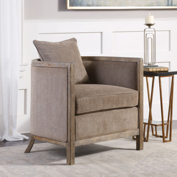 Viaggio - Chenille Accent Chair - Gray