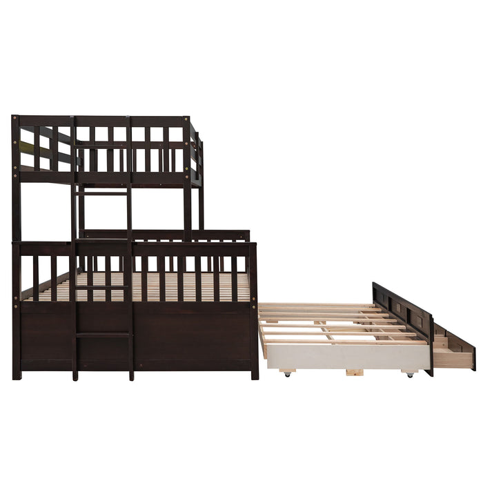 Bunk Bed With Twin Size Trundle And Drawers