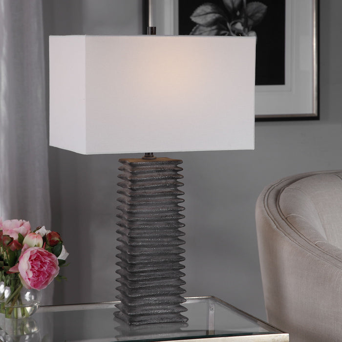 Sanderson - Metallic Table Lamp - Charcoal