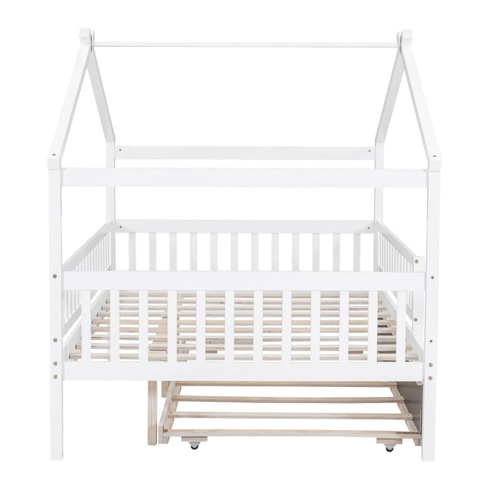 Creativity House Bed With Twin Size Trundle