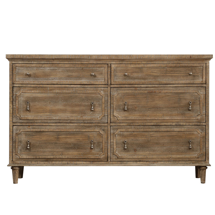 Interlude - 6-Drawer Dresser - Sandstone Buff