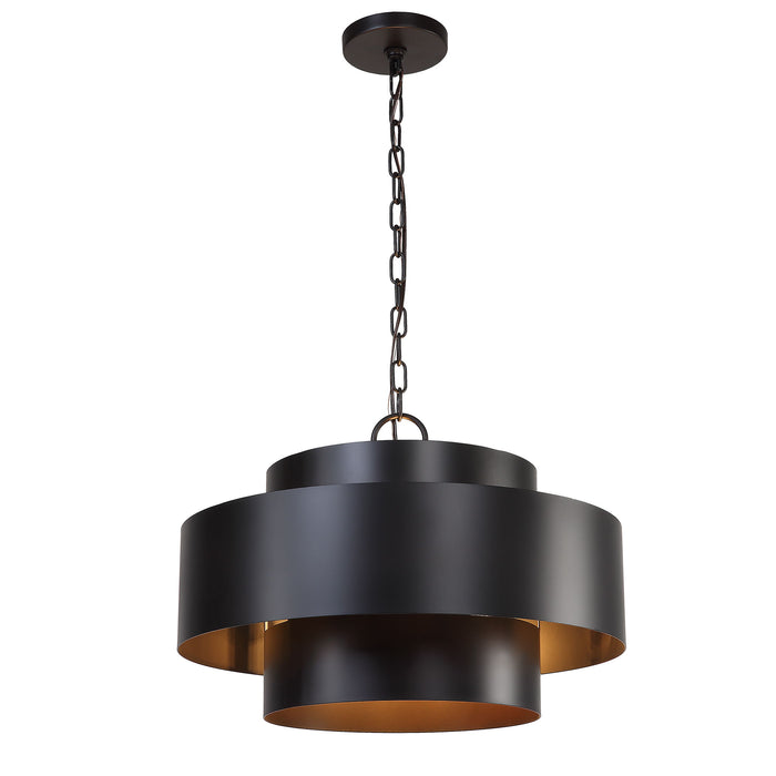 Youngstown - 4 Light Pendant - Dark Bronze