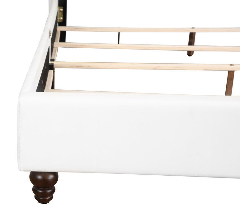 Upholstered Velvet Bed Transitional