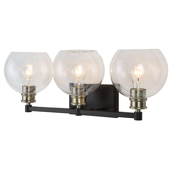 Kent - Edison 3 Light Vanity - Black