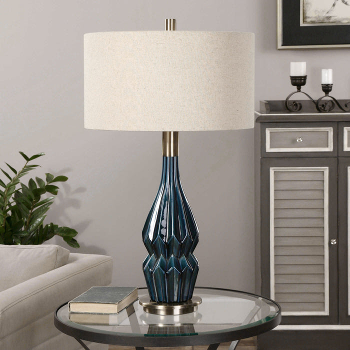 Prussian - Ceramic Lamp - Blue