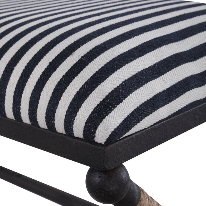 Farrah - Geometric Bench - White