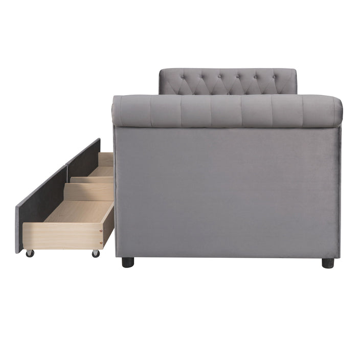 Upholstered Daybed, Wood Slat Support