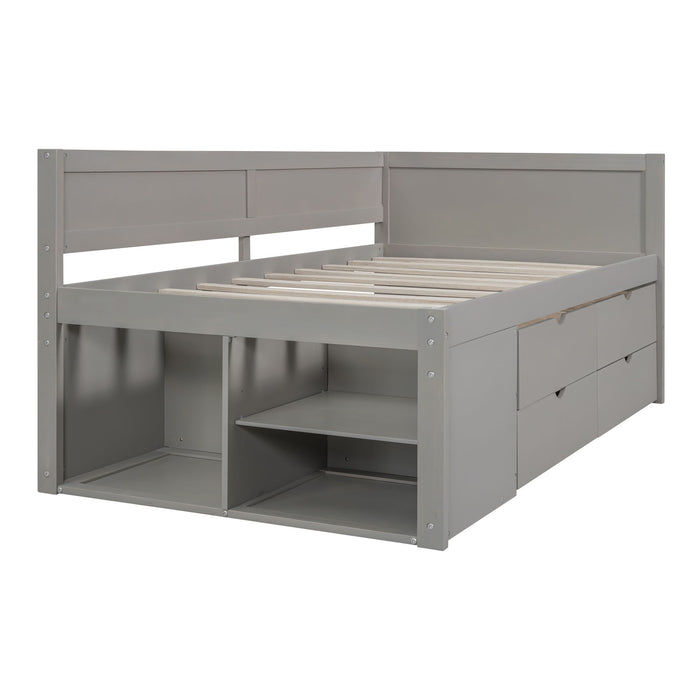 Daybed With Drawers And Shelves