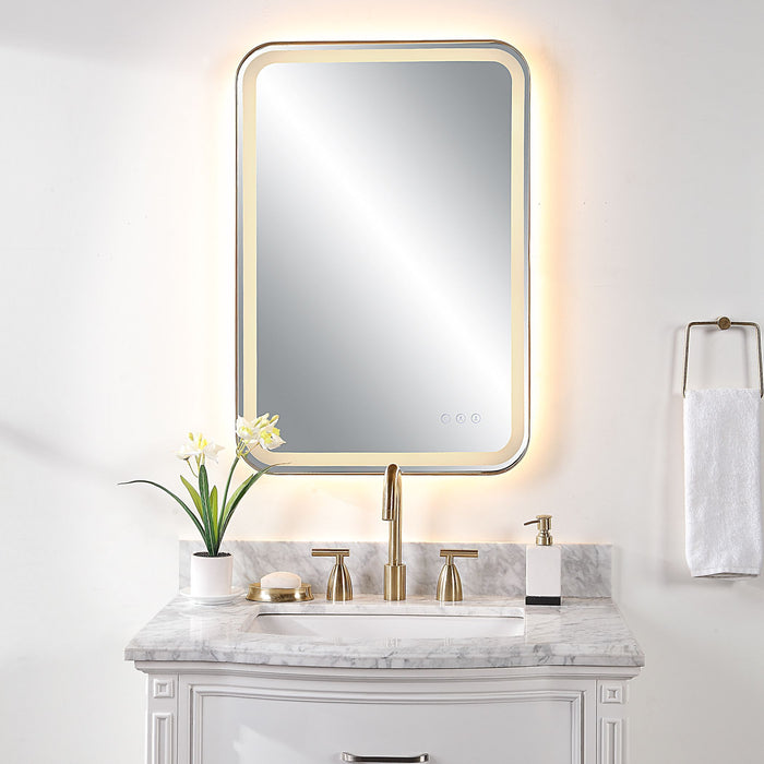 Crofton - Vanity Mirror - Gold & Pearl Silver