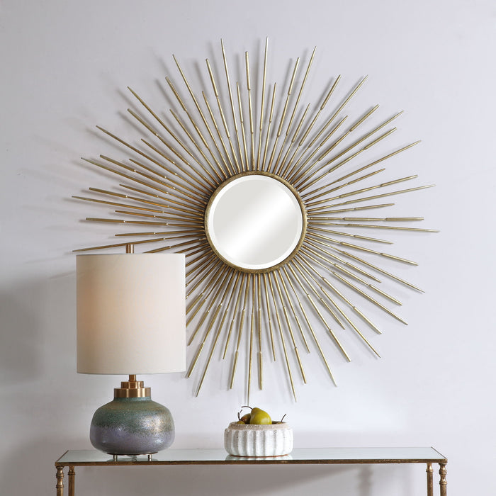 Golden - Rays Starburst Mirror - Gold