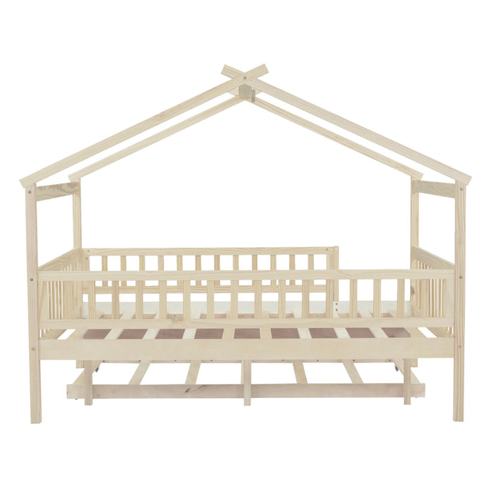 Creativity House Bed With Twin Size Trundle