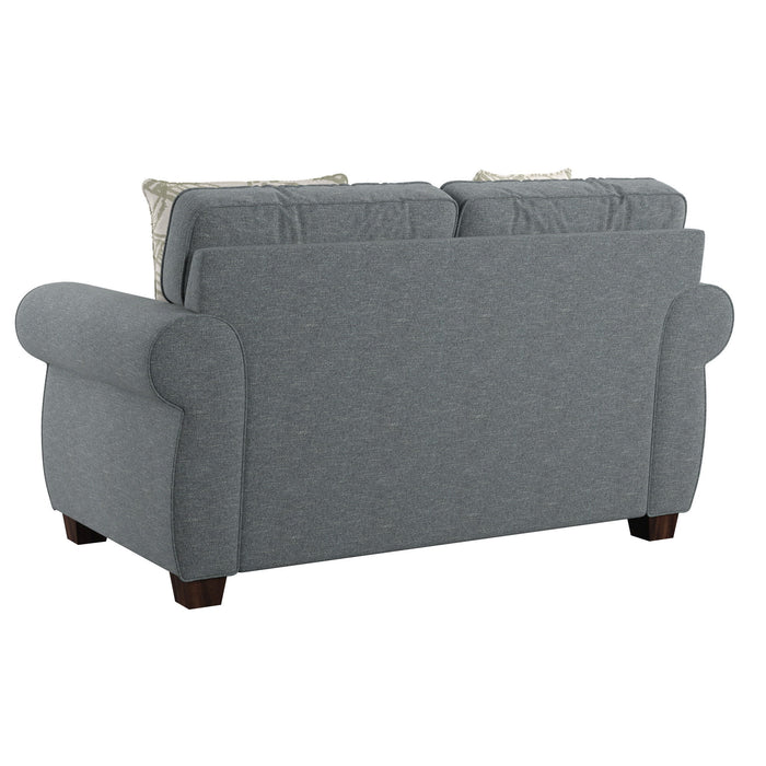 Royce - Complete Loveseat - Slate Blue