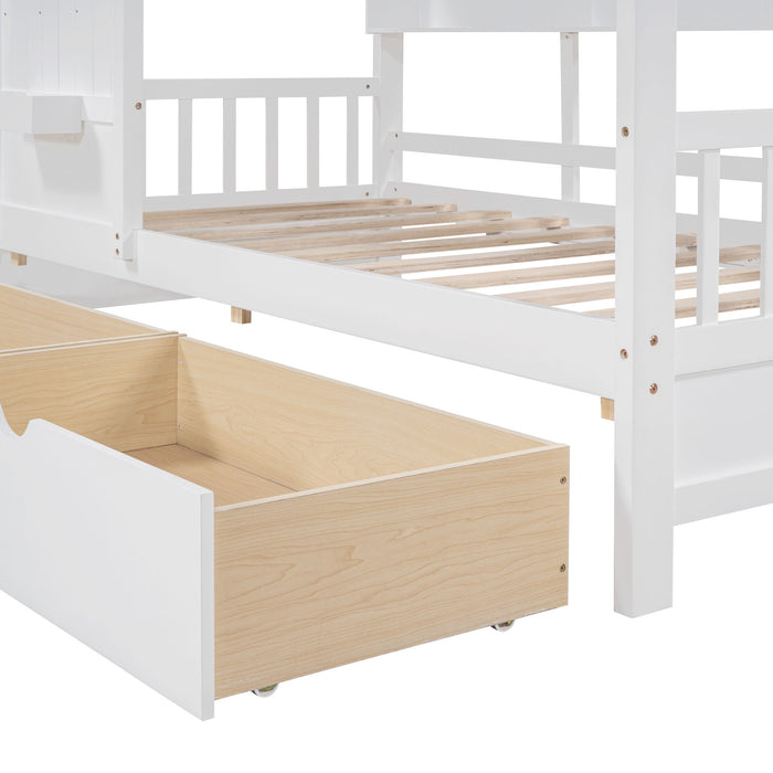 Modern Design House Bed With Storage Shelf