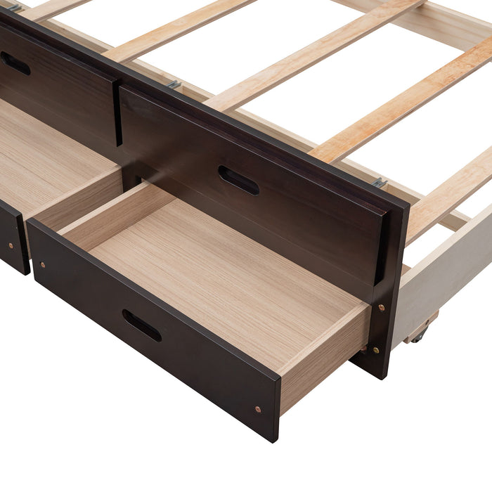 Bunk Bed With Twin Size Trundle And Drawers
