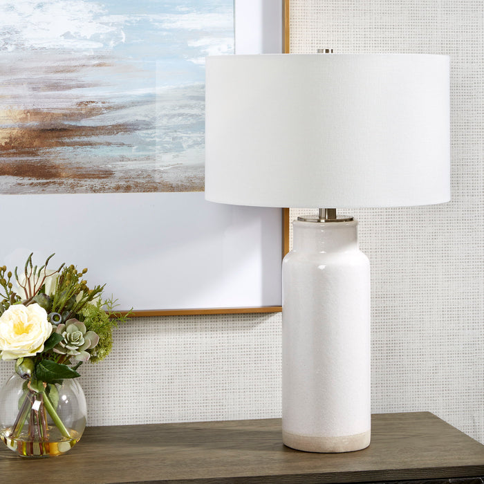 Albany - Farmhouse Table Lamp - White