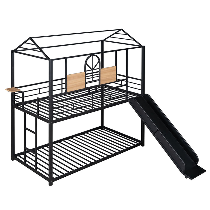 Metal Bunk Bed, Metal Housebed With Slide