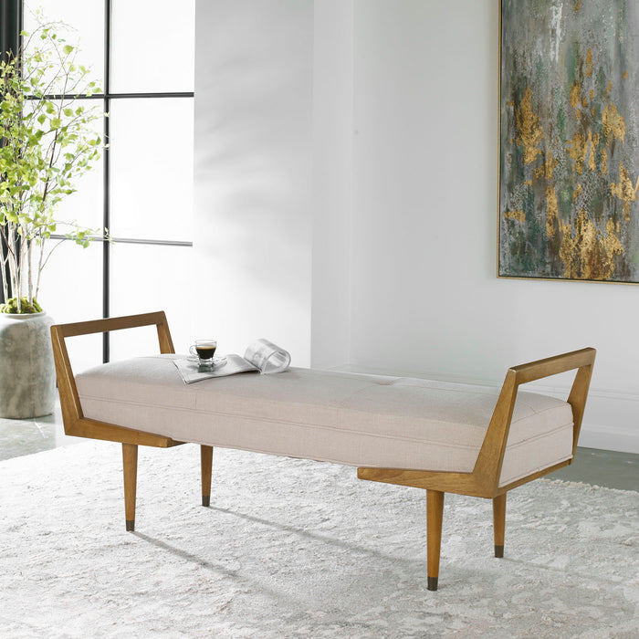 Waylon - Modern Bench - Ivory