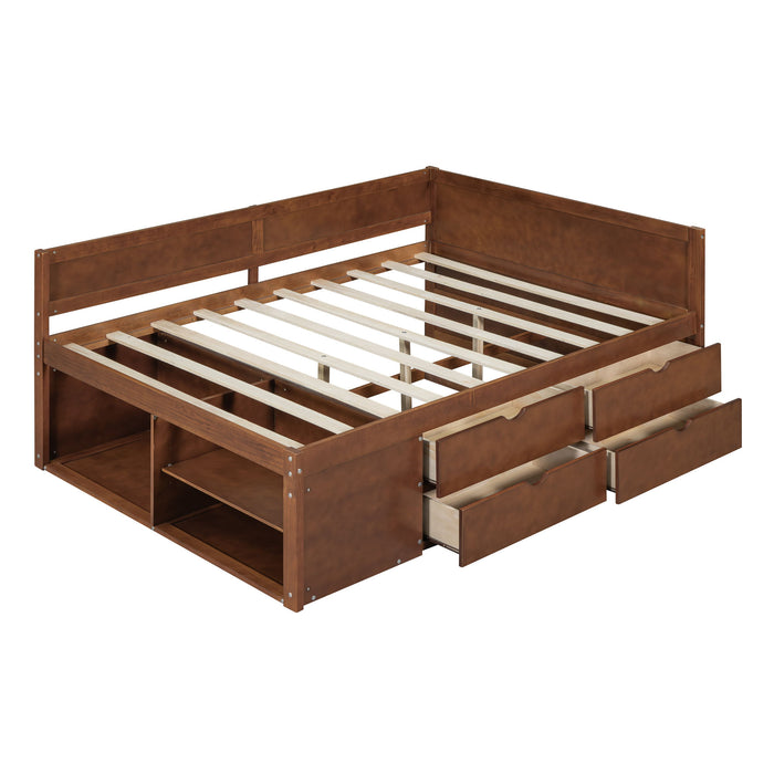 Daybed With Drawers And Shelves