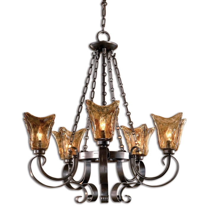 Vetraio - 5 Light Chandelier - Oil Rubbed Bronze