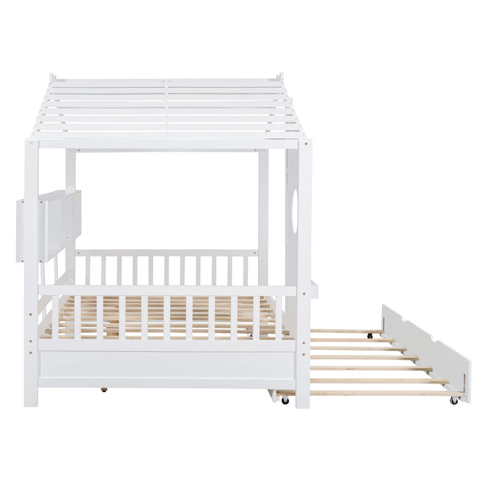 Modern Design House Bed With Storage Shelf