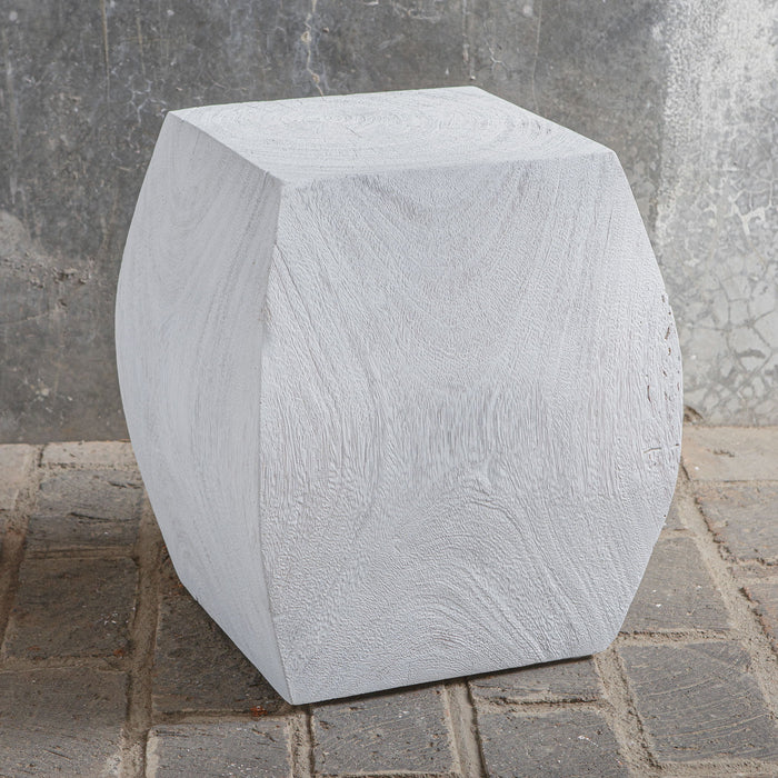 Grove - Ivory Wooden Accent Stool