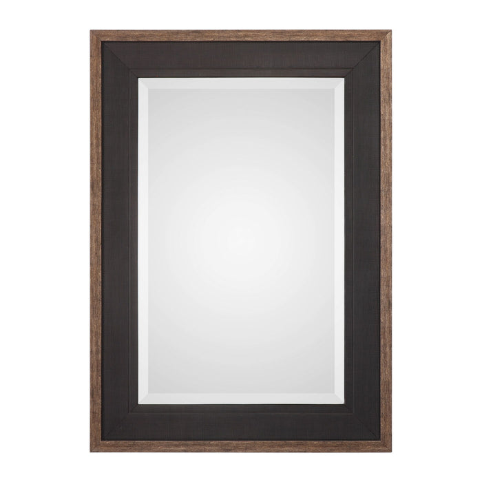 Staveley - Rustic Mirror - Black