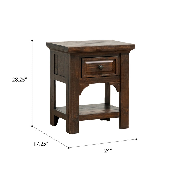 Vista Canyon - Open Nightstand - Burnt Umber