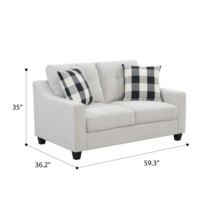 Darcey - Loveseat - White