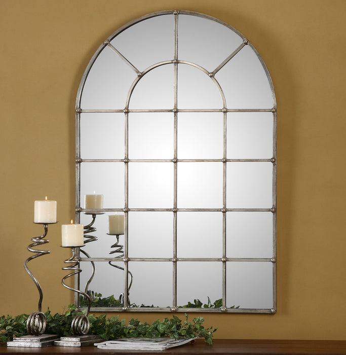 Barwell Arch - Window Mirror - Pearl Silver