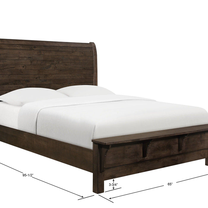 Ashton Hills - Queen Bed - Ash Brown