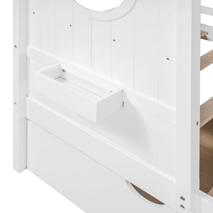 Modern Design House Bed With Storage Shelf