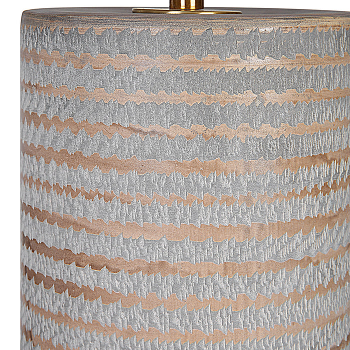 Chalice - Striped Table Lamp - Beige