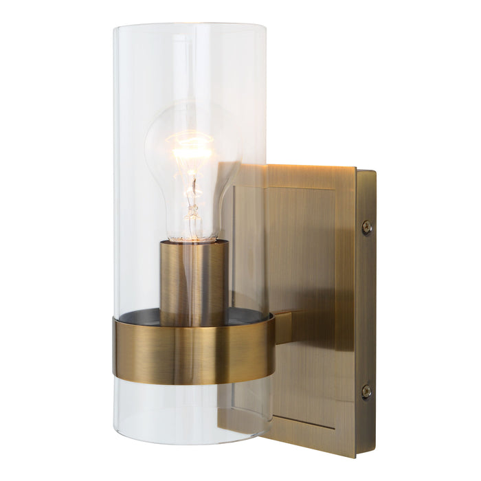 Cardiff - 1 Light Cylinder Sconce - Antique Brass