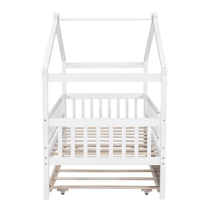 Creativity House Bed With Twin Size Trundle