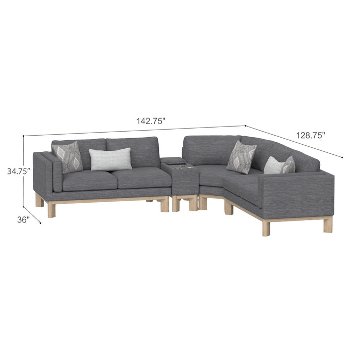 Maeve - Console Sectional - Thundercloud