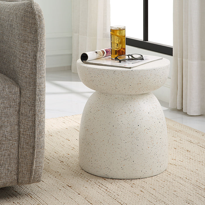 Inhale - Cast Accent Table - White