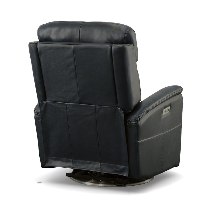 View - Swivel Power Recliner with Power Headrest & Lumbar