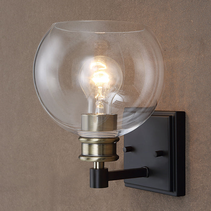 Kent - Edison 1 Light Sconce - Black